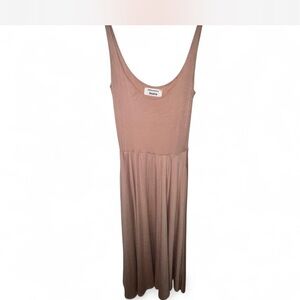 Reformation Backless Tan Dress